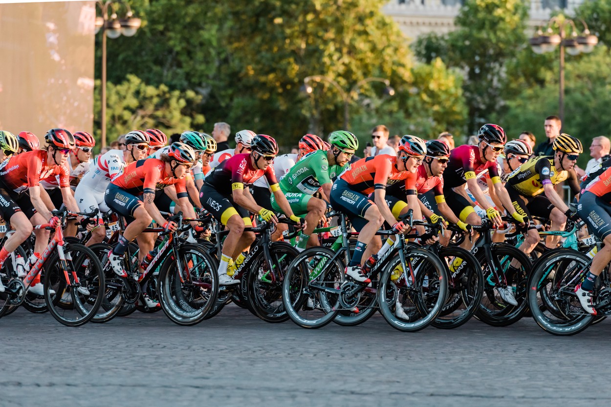 Tour de France Peloton in Action